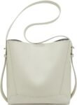 Leather Bucket Tote Purse for Women Designer Tote Bag and Handbags Shoulder Bag with Pockets and Magnetic Snap