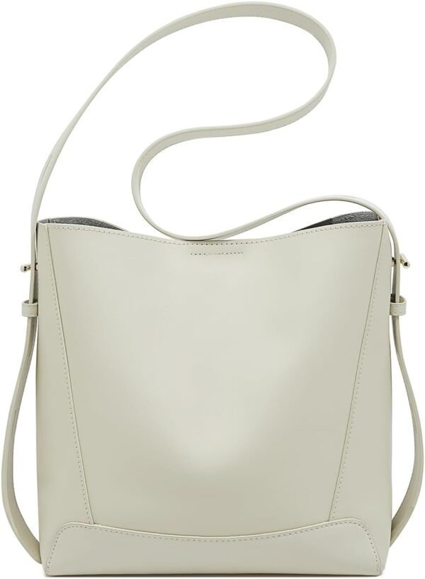 Leather Bucket Tote Purse for Women Designer Tote Bag and Handbags Shoulder Bag with Pockets and Magnetic Snap