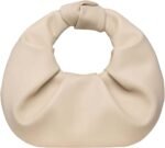 Women's Ruched PU Leather Hobo Handbag Clutch Purse