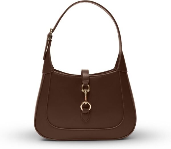 Women's Shoulder Bag — Small Shoulder Bag | Structured Top-Handle Handbag | Adjustable Strap | Vegan Leather Material