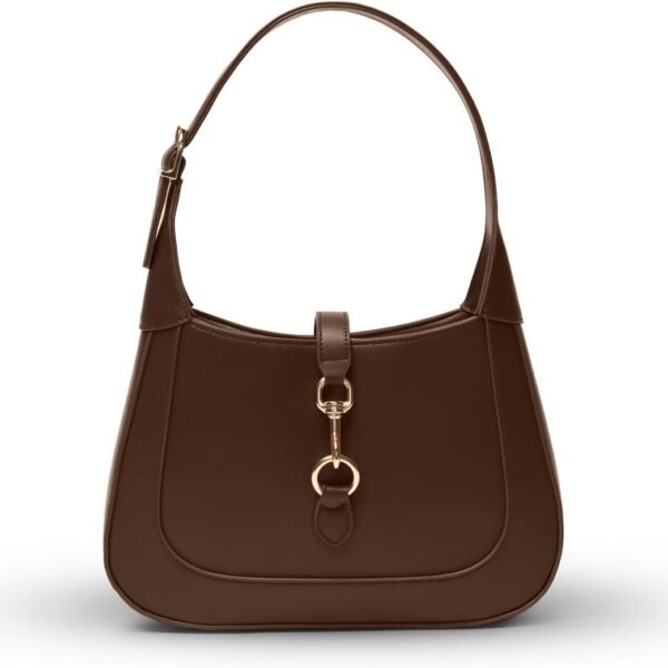Women's Shoulder Bag — Small Shoulder Bag | Structured Top-Handle Handbag | Adjustable Strap | Vegan Leather Material