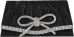 Bow Evening Bag Sparkly Clutch Purses for Women Wedding Glitter Rhinestone Party Prom Purse Dressy Clutch Bags