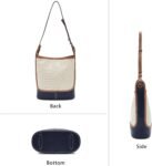 Small Fabric Bucket Top-handle Crossbody Bag for Women Satchel Trendy Handbags Canvas