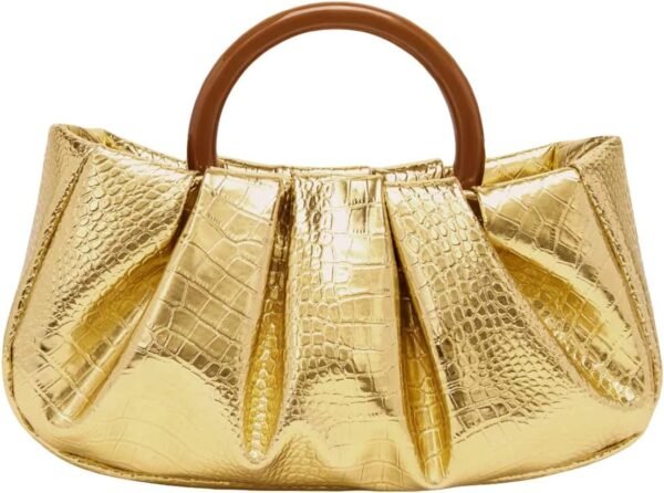 Women's Ruched Small Handbag Clutch Purse Dumpling Pouch Bag
