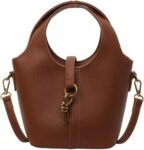 Women Bucket Bag PU Leather  Bag Fashion Shoulder Crossbody Bag Vintage Tote Bag Small Handabg Purse