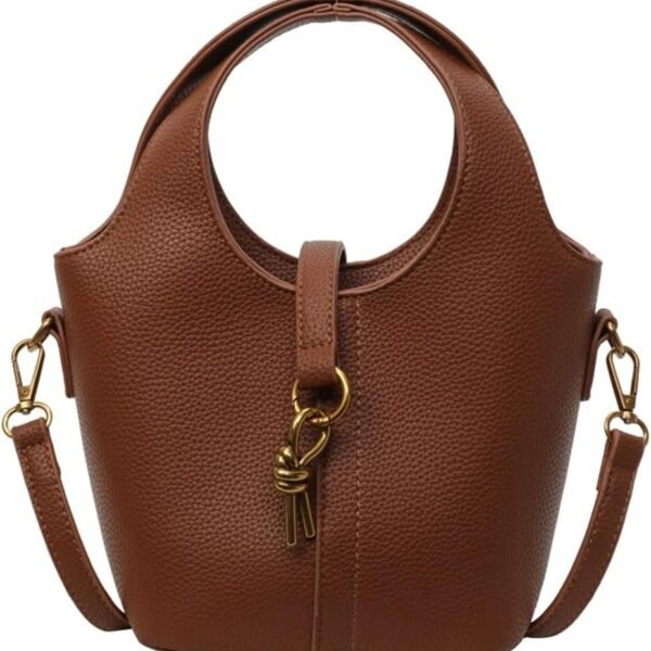 Women Bucket Bag PU Leather  Bag Fashion Shoulder Crossbody Bag Vintage Tote Bag Small Handabg Purse