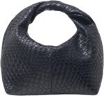 Women's Ruched Hobo Mini Handbag Clutch Purse Dumpling Pouch Bag