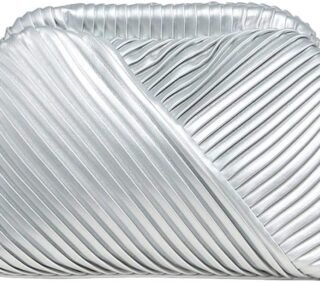Women's Ruched Clutch Handbags PU Leather Evening Bag Mini Purse