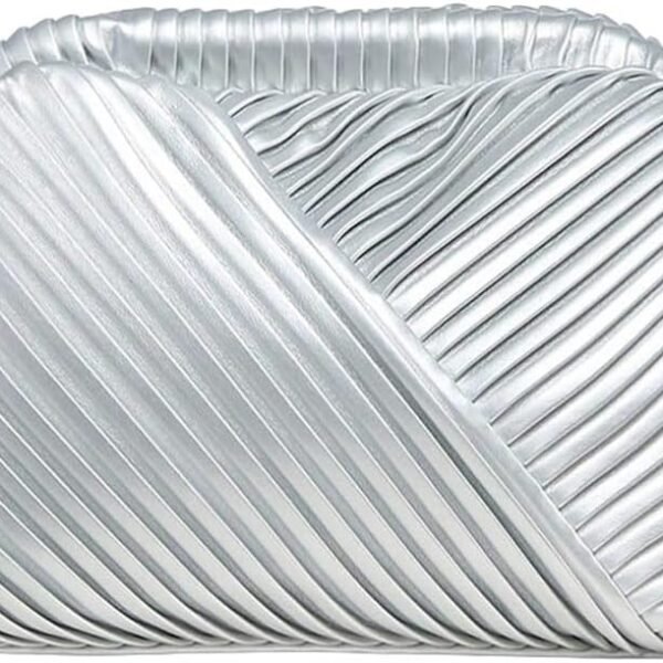 Women's Ruched Clutch Handbags PU Leather Evening Bag Mini Purse