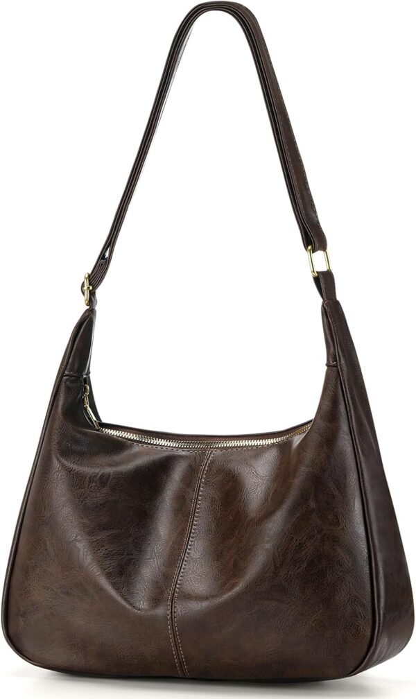 Women's Bags — Soft Leather Relaxed-Style Bags | Ultra-Soft Vegan Leather Bags | Vintage Shoulder Bag | Stylish Everyday Handbag