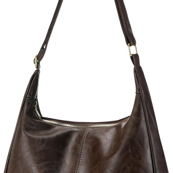 Women's Bags — Soft Leather Relaxed-Style Bags | Ultra-Soft Vegan Leather Bags | Vintage Shoulder Bag | Stylish Everyday Handbag
