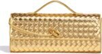 Women's Handmade Woven Evening Bag Casual Leather Shoulder Handbag Fashion Crossbody Clutch Purse