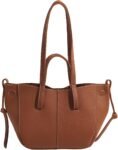 Handbag Women Shoulder Bag Leather Tote Bag Small Shopper Bag Elegant Shoulder Bag PU Soft Leather Handbag Carry Bag Bag for Office Gift Shopping