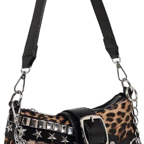 Women's Y2K Style Bags | Star-Embroidered Shoulder Bag | Mini Chain Hobo Bag