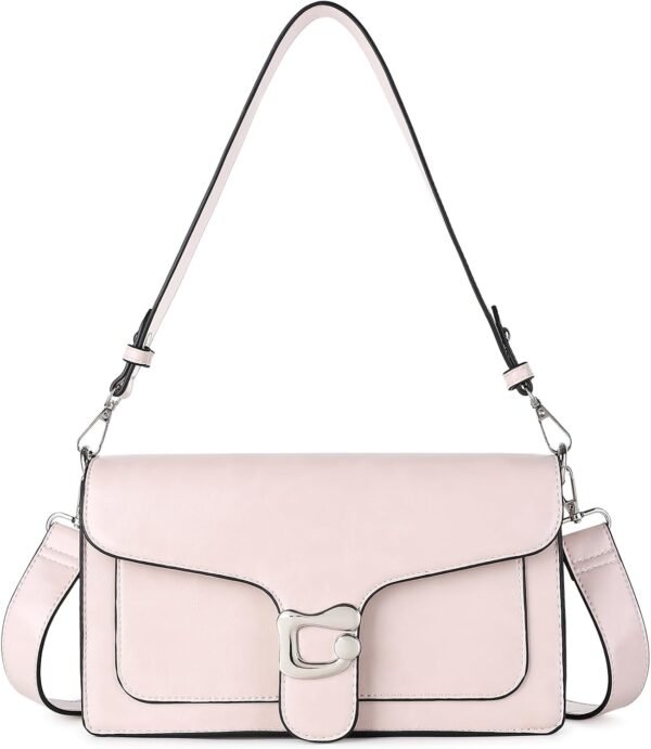 Women's Fashion Crossbody Bags — Compact Shoulder Bags, Leather Handbags, & Evening Clutches (Includes Two Straps)