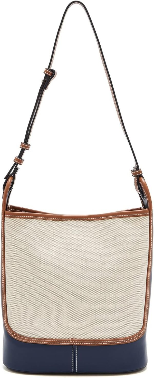 Small Fabric Bucket Top-handle Crossbody Bag for Women Satchel Trendy Handbags Canvas