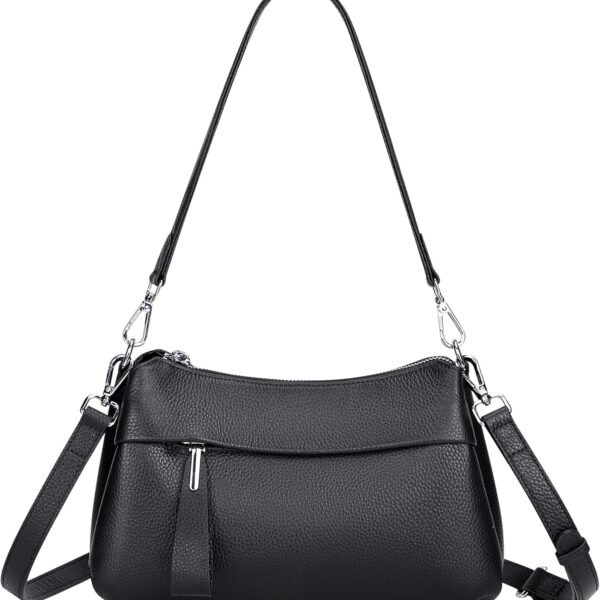 Women's Genuine Leather Crossbody | Small Crossbody Handbag | Includes 2 Detachable Shoulder Straps