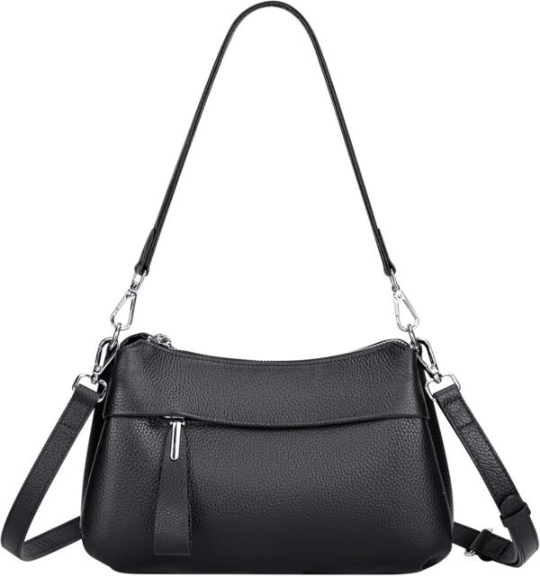 Women's Genuine Leather Crossbody | Small Crossbody Handbag | Includes 2 Detachable Shoulder Straps