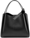 Bucket Bags for Women, Genuine Leather Handbags Small Crossbody Purses, Shoulder Bags with an Adjustable Strap