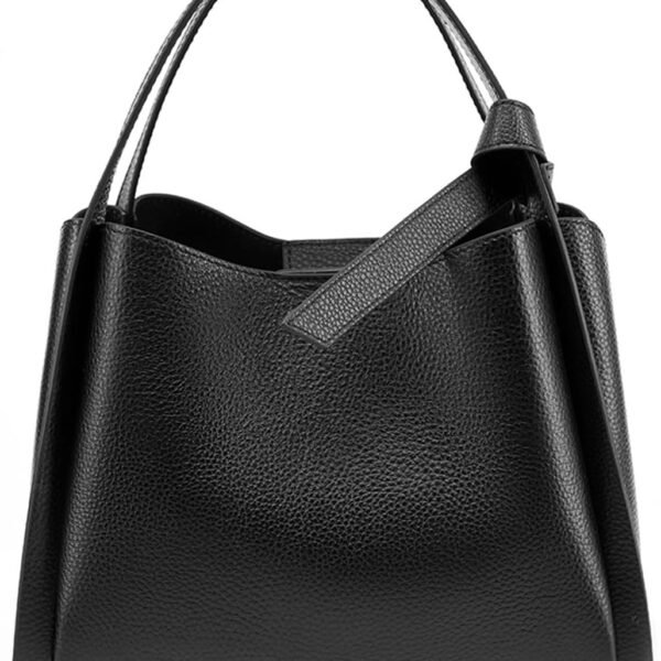 Bucket Bags for Women, Genuine Leather Handbags Small Crossbody Purses, Shoulder Bags with an Adjustable Strap