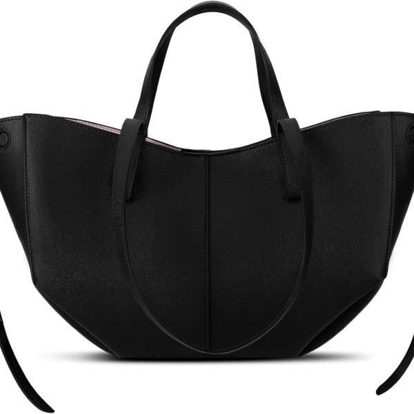 Work Bag Faux Leather Tote Bag for Women Trendy Handbag Purse Fall Shoulder Bag with Magnetic Closure