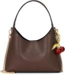 Hobo Purse for Women Trendy Leather Shoulder Bag Tote Handbag Cherry Purse Small Hobo Crossbody Bag Retro Fall Purse