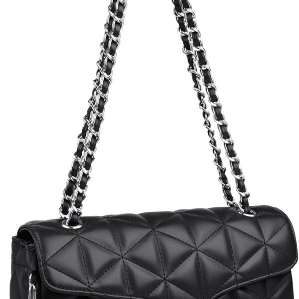 Women's Quilted Crossbody | Small Leather Crossbody & Shoulder Bag | Cambridge Satchel | Designer-Style Evening Chain Bag