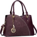 Triple Compartments Purses and Handbags for Women Fashion Ladies Satchel Shoulder Top Handle Bag