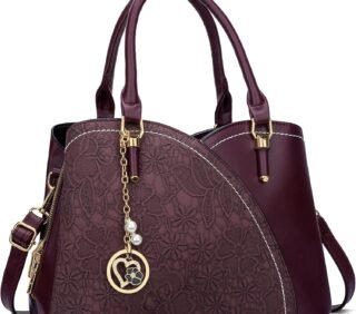 Triple Compartments Purses and Handbags for Women Fashion Ladies Satchel Shoulder Top Handle Bag