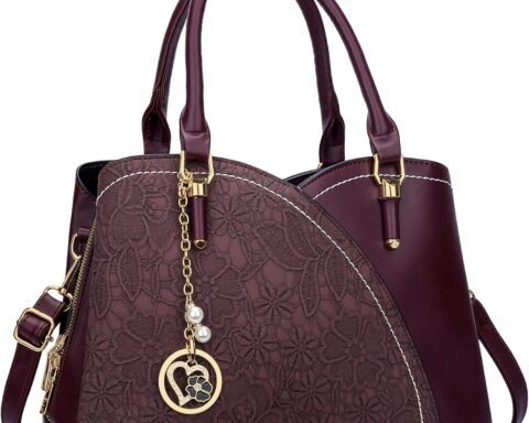 Triple Compartments Purses and Handbags for Women Fashion Ladies Satchel Shoulder Top Handle Bag