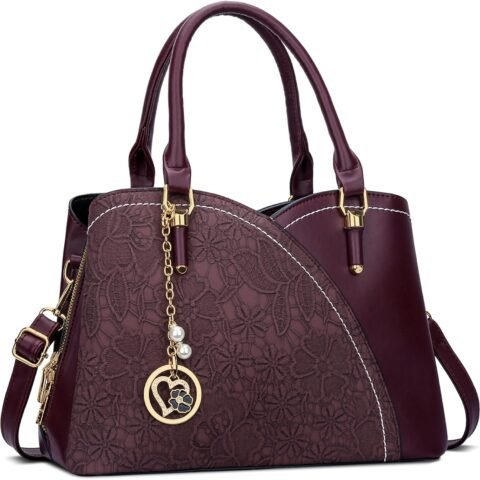Triple Compartments Purses and Handbags for Women Fashion Ladies Satchel Shoulder Top Handle Bag