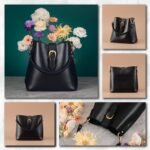 Bucket Vegan Leather Bag For Women Hobo Retro Faux Casual Purse Classic Vintage Simple Shoulder Handbag