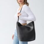 Bags for Women Vegan Leather Bucket Bags Minimalist Shoulder Handbag