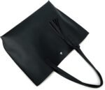 Women Tote Bags Top Handle Satchel Handbags PU Faux Leather Tote Bag with Tassel Shoulder Purse