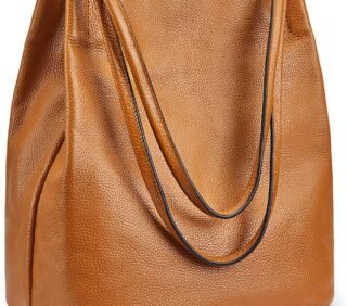 Women Soft Genuine Leather Totes Shoulder Bag Purses and Handbags with Top Magnetic Snap Closure