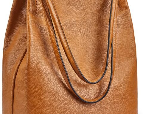 Women Soft Genuine Leather Totes Shoulder Bag Purses and Handbags with Top Magnetic Snap Closure